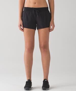 Lululemon Hotty Hot Short Long 4" Black Size 2